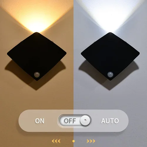 Miniatura 6 de Luz de pared con sensor LED, lámpara de pared LED recargable inalámbrica con detector de movimiento, luces de gabinete, lámparas de noche