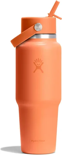 Miniatura 57 de Hydro Flask Botella de agua de viaje – Acero inoxidable aislado – Tapa ancha con pitillo, antiderrames, a prueba de fugas en 24 oz Trillium Pink
