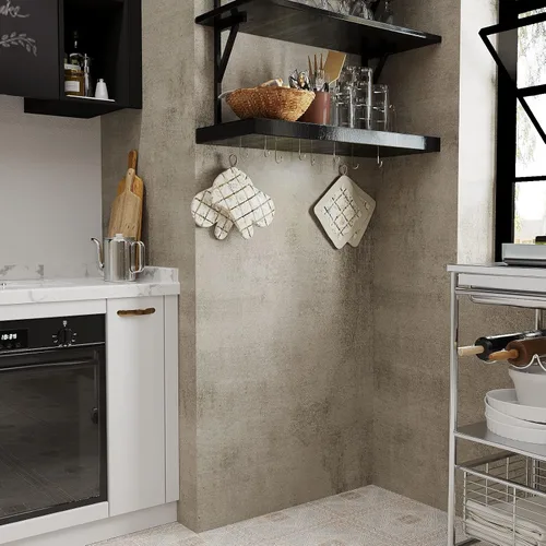 Miniatura 5 de VEELIKE Papel tapiz de hormigón gris pardo envejecido para despegar y pegar de 15.7 x 118 pulgadas, papel adhesivo texturizado para encimeras