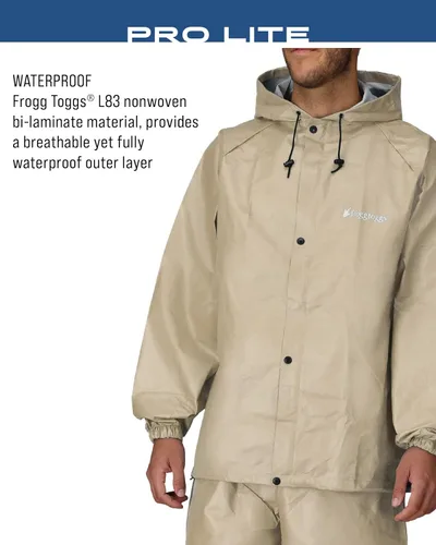 Miniatura 4 de FROGG TOGGS Traje de lluvia Pro Lite para hombre, impermeable, transpirable, protección confiable contra la intemperie húmeda