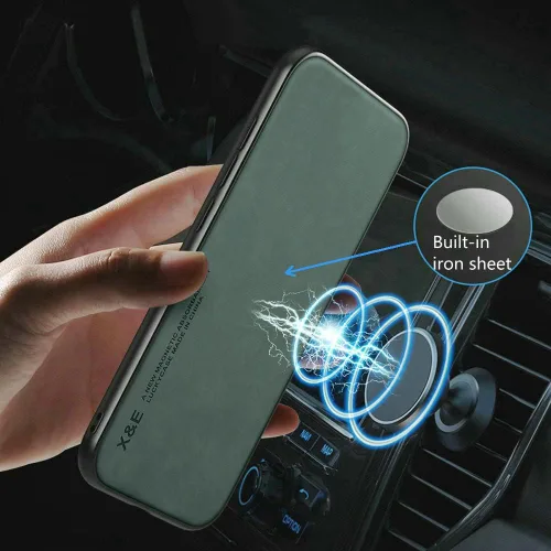 Miniatura 2 de Kepuch Silklike Funda Para Huawei Nova 4E/P30 Lite - Cubierta De Parachoques Placa De Metal Incorporada Para Huawei Nova 4E/P30 Lite - Verde