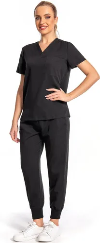 Miniatura 4 de PuriPure Conjunto de ropa quirúrgica para mujer, uniforme de enfermera, pantalones deportivos clásicos con cuello en V y pantalones quirúrgicos