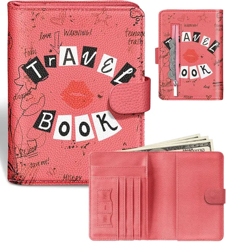 Miniatura 9 de Slohif Funda para pasaporte para viajes, para mujeres y hombres, bloqueo RFID, protector de pasaporte para tarjetas de tarjeta de embarque, Negro