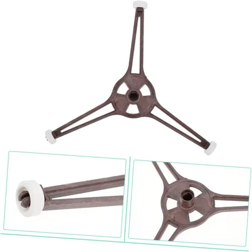 Miniatura 6 de Anillo giratorio de microondas con soporte de brazo triple Soporte universal de soporte de guía de rodillo de repuesto para piezas afiladas