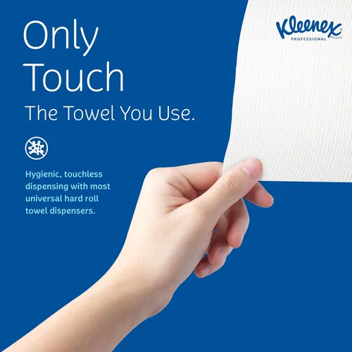 Miniatura 6 de Kleenex Toallas de Papel Profesionales Universales en Rollo Duro, a Granel (50606), Enrollado con Núcleo de 1.75", Bolsillos de Absorción Premium