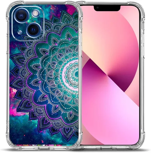 Miniatura 11 de Funda para iPhone 13 Pro Max, protección contra caídas de flores de mariposa azul, rosa, a prueba de golpes, carcasa protectora de cuerpo completo