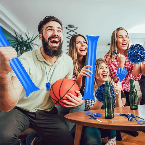 Miniatura 4 de Yunsailing 96 piezas de 4 de julio, patrióticos ruidos a granel, regalos de fiesta que incluyen aplappers de mano, pompones, palitos de trueno