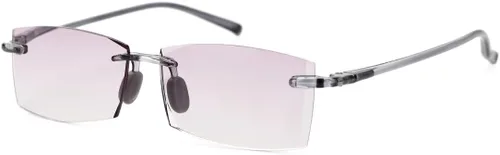 Miniatura 13 de TERAISE Anteojos de lectura sin montura cómodos, ligeros, sin marco, para hombres y mujeres, con bloqueo de luz azul, lentes de computadora Gris
