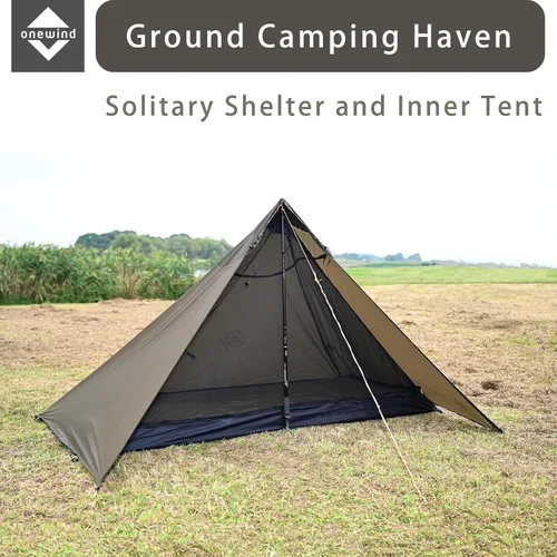 Miniatura 2 de onewind Refugio solitario, poncho de refugio ultraligero Ripstop de silnylon con revestimiento de poliuretano de silicona, tienda de campaña