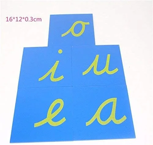Miniatura 7 de DANNI Juguetes para bebés Montessori Language Lower Case Papel de lija Letras Cursiva Tablero de Rastreo Temprano Preescolar Cumpleaños