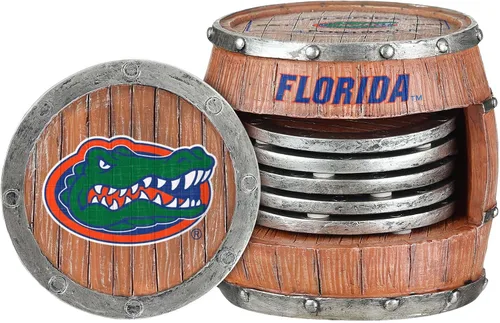 Miniatura 15 de FOCO NCAA College Team Logo 5-Pack Barril Bebida Bebida Coaster Set