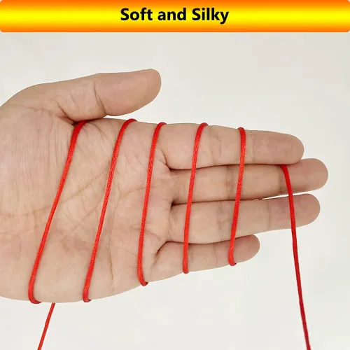 Miniatura 4 de 2 mm 330 Pies de Cordón de Nylon Satinado para Hacer Joyería, Pulseras, Collares, Hilo para Enhebrar, Rattail, Macramé, Kumihimo, Nudo Chino