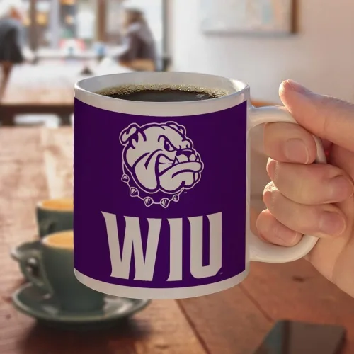 Miniatura 4 de Taza de cerámica con el logo de Western Illinois University Leathernecks, tazas de regalo novedosas para café, té y bebidas calientes, 11 oz, blanca