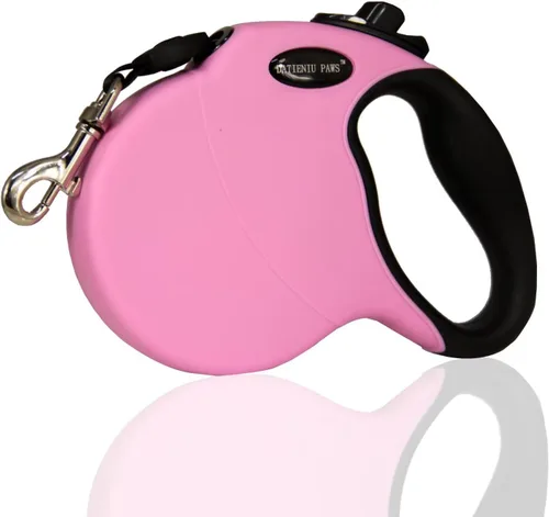 Miniatura 4 de Correa retráctil para perro, manos libres, longitud ajustable de 16 pies con bloqueo de seguridad, cinturón de nailon duradero para perros pequeños