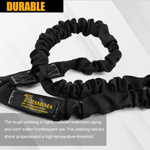 Miniatura 4 de TRSMIMA Arnés de Seguridad con Cordón Retráctil - Protección contra Caídas Correa para Escalada de Árboles 6 FT Doble Pierna con Absorción