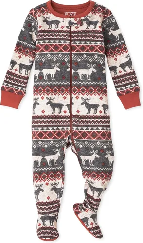 Miniatura 21 de The Children's Place Pijama de Navidad unisex para bebé, algodón Esqueleto