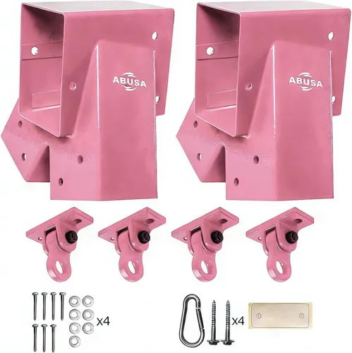Miniatura 11 de ABUSA - Juego de soportes para columpios resistentes que incluye 2 soportes A-Frame verdes para columpio y 4 ganchos para columpios para equipos