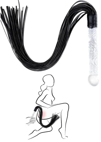 BDSM Flogger Juguete sexual para adultos, consolador de vidrio, juguete anal, consolador, masturbación, azotar, cosplay, sadomasoquismo látigo para