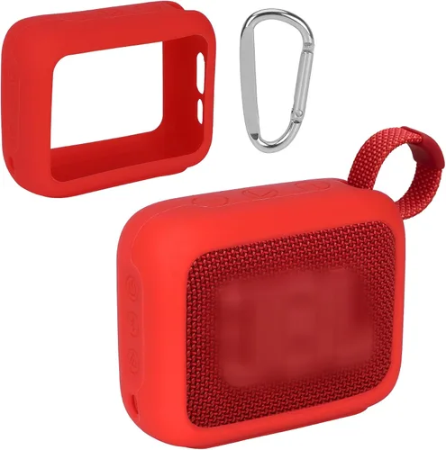 Miniatura 24 de Funda de silicona Lebakort compatible con altavoz portátil JBL GO 4 (Funda negra)