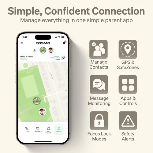 Miniatura 5 de JrTrack 5 Kids Smart Watch de Cosmo El mejor reloj de teléfono seguro para niños Seguimiento GPS de precisión en tiempo real Llamadas