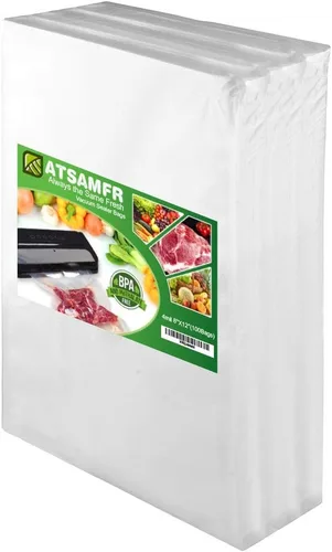 Bolsas de alimentos selladoras al vacío de 4 mil100 cuartos de galón de 8 x 12 pulgadas sin BPA, resistentes, ideales para almacenamiento de