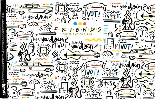 Miniatura 2 de Taza de viaje Tervis con patrón de amigos fabricada en Estados Unidos, de doble pared aislada, mantiene las bebidas frías y calientes, 16 onzas