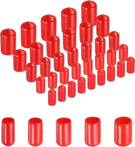 Miniatura 37 de uxcell 100 tapas redondas de goma para extremos de goma, tapas protectoras de rosca de tornillo de 1/2 pulgadas, 5/8 pulgadas, 3/4 pulgadas, 7/8