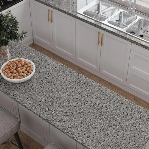 Miniatura 7 de VEELIKE Papel de contacto de granito de 15.7 x 118 pulgadas para encimeras de cocina, papel de contacto de mármol impermeable para despegar y pegar