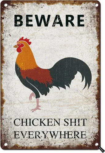 Miniatura 6 de Cartel de Crazy Chicken Lady – Letreros de gallinero – Área patrullada por Chicken Lady – Accesorios divertidos de carteles de pollo para decoración