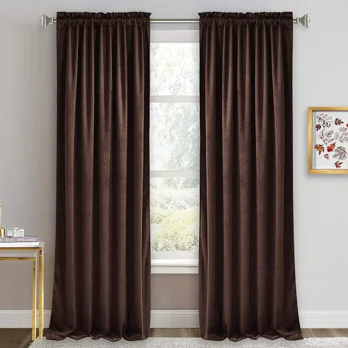 Miniatura 78 de RYB HOME Cortinas de terciopelo verde oliva de 72 pulgadas de largo, cortinas opacas con aislamiento térmico, tratamiento de ventana, decoración
