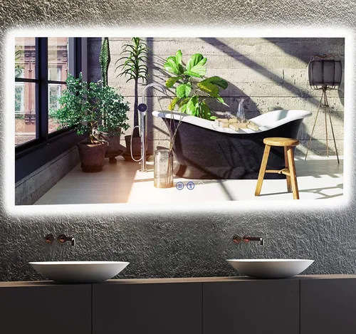 Miniatura 12 de Espejo LED retroiluminado de 32 x 72 pulgadas para baño, montado en la pared, espejo de tocador grande iluminado de 72 pulgadas con luces