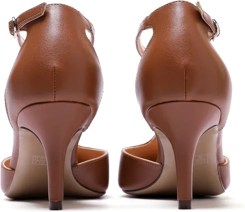 Miniatura 5 de SAMMITOP Zapatos de vestir con barra en T de tacón medio y correa en el tobillo para mujer