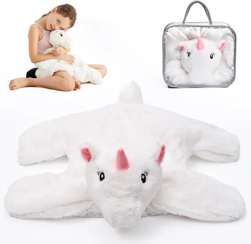 Miniatura 39 de L'AGRATY Manta con peso de 5 libras, para regazo, manta pequeña y portátil para adultos, refrescante, para viajar, relajarse y dormir, para todas