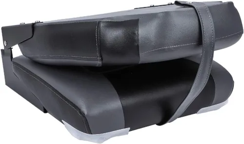 Miniatura 4 de Premium Marine - Un par de asientos plegables para barco con respaldo bajo/respaldo alto, asientos marinos de pesca con tornillos de acero inoxidable