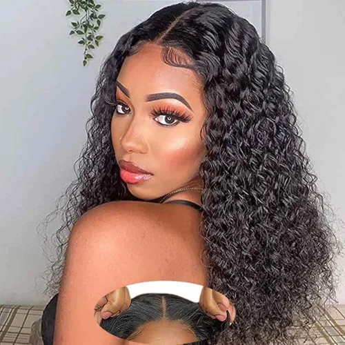 Miniatura 19 de Srakuw Wear and Go - Pelucas de cabello humano sin pegamento, precortadas con encaje frontal, pelucas para mujeres negras, sin pegamento, onda