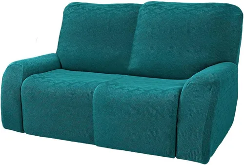 Miniatura 14 de vctops Fundas elásticas para sofá reclinable de 8 piezas, fundas de jacquard grande para sofá reclinable de 3 asientos, protector suave Blanco