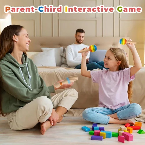 Miniatura 4 de Juguetes para niños de 1 a 2 años, regalos de cumpleaños, instrumentos musicales de madera para niños pequeños de 1 a 3 años, juego educativo