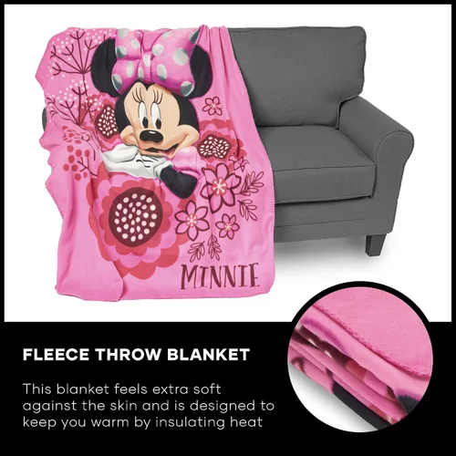 Miniatura 8 de Northwest Manta de forro polar de Minnie Mouse, 45" x 60", So Many Bows Tantos arcos