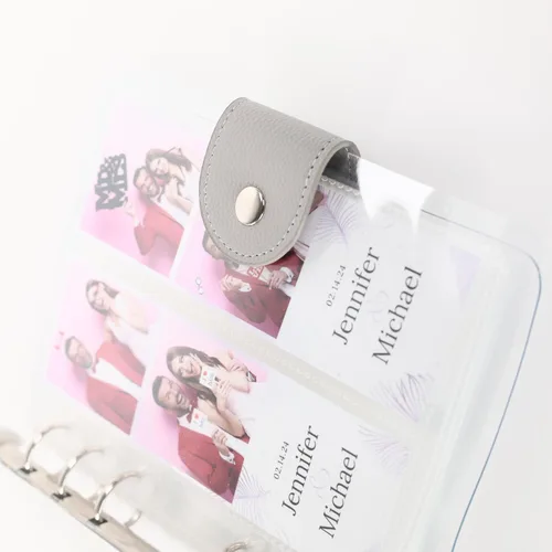 Miniatura 8 de Álbum de fotos de 4x6 para fotomatón - Cuaderno brillante de 6 anillas, encuadernador con destellos con 10 fundas para fotos de 4 por 6 - Para 20