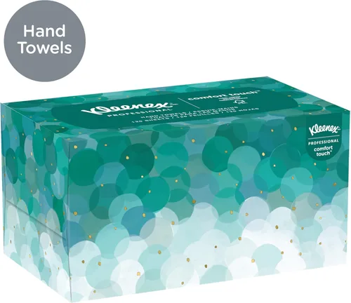 Miniatura 3 de Toallas de tocador de Kleenex (11268), muy suaves y absorbentes, caja dispensadora, 18 cajas, 70 toallas de tocador de papel, 1,260 hojas