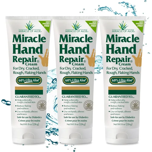 Miniatura 13 de Miracle - Crema reparadora de manos para manos secas y agrietadas, 1 onza, la mejor crema curativa de manos con 60% de aloe vera, hidratante