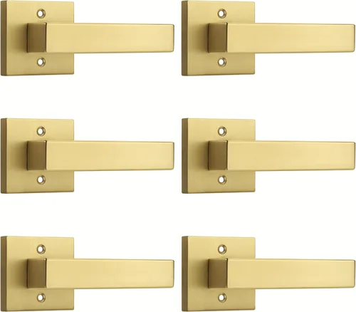Miniatura 12 de Probrico Paquete de 2 manijas de puerta simuladas negras, manija de puerta de una sola cara para armarios, puertas francesas, juego de pomos Negro
