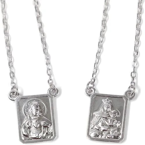 Miniatura 4 de Roman Collar de plata de ley con diseño de infinito de Escapulario, 26 pulgadas de largo