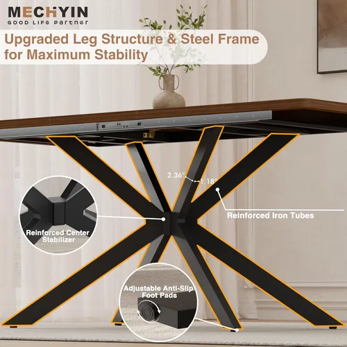 Miniatura 8 de MECHYIN Mesa de comedor extensible para 4, 6, 8, 10