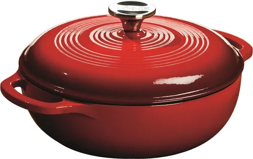 Miniatura 9 de Lodge, EC3D33 - Horno holandés de hierro fundido esmaltado, 3 cuartos de galón, azul caribe