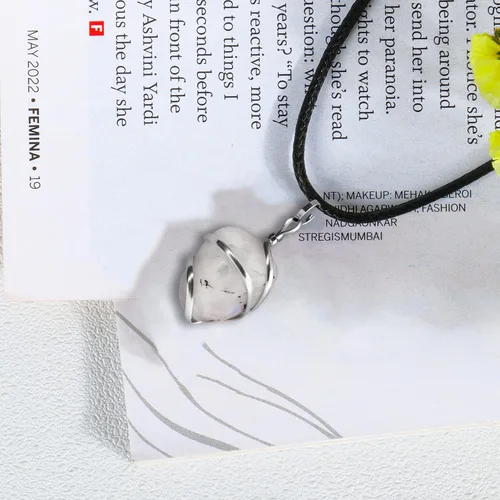 Miniatura 7 de PYOR Collar con colgante curativo de Reiki de cristal, gemas de buena suerte, prosperidad, riqueza, piedras preciosas naturales, collares de buena