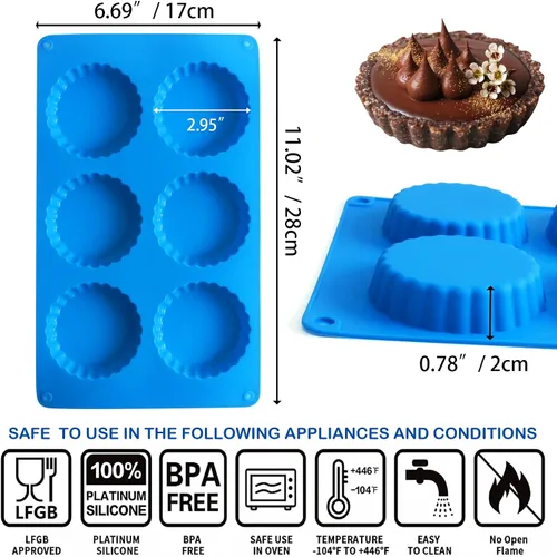 Miniatura 2 de Sidosir 3 piezas Molde para Copitas de Mantequilla de Maní, Molde de Silicona Mini para Tartaletas de Bocados Pequeños Fat Bombs, Molde de Silicona