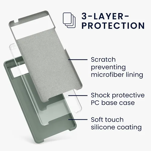 Miniatura 115 de kwmobile Funda Compatible con Google Pixel 6 Pro - Funda de teléfono de silicona TPU con acabado suave - Azul Arrecife