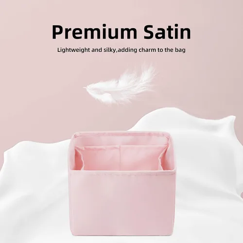 Miniatura 3 de DGAZ Organizador de bolso, sedoso y suave, seda, bolso de mano de lujo en moldeadores de bolsa, para mujer, se adapta a picotin1822 bolsas
