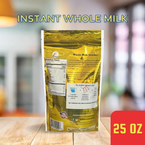Miniatura 2 de LECHE ENTERA EN POLVO INSTANT 25 0Z - LECHE ENTERA INSTANTANEA EN POLVO 24.94 oz Certificado Kosher, fabricado en Estados Unidos